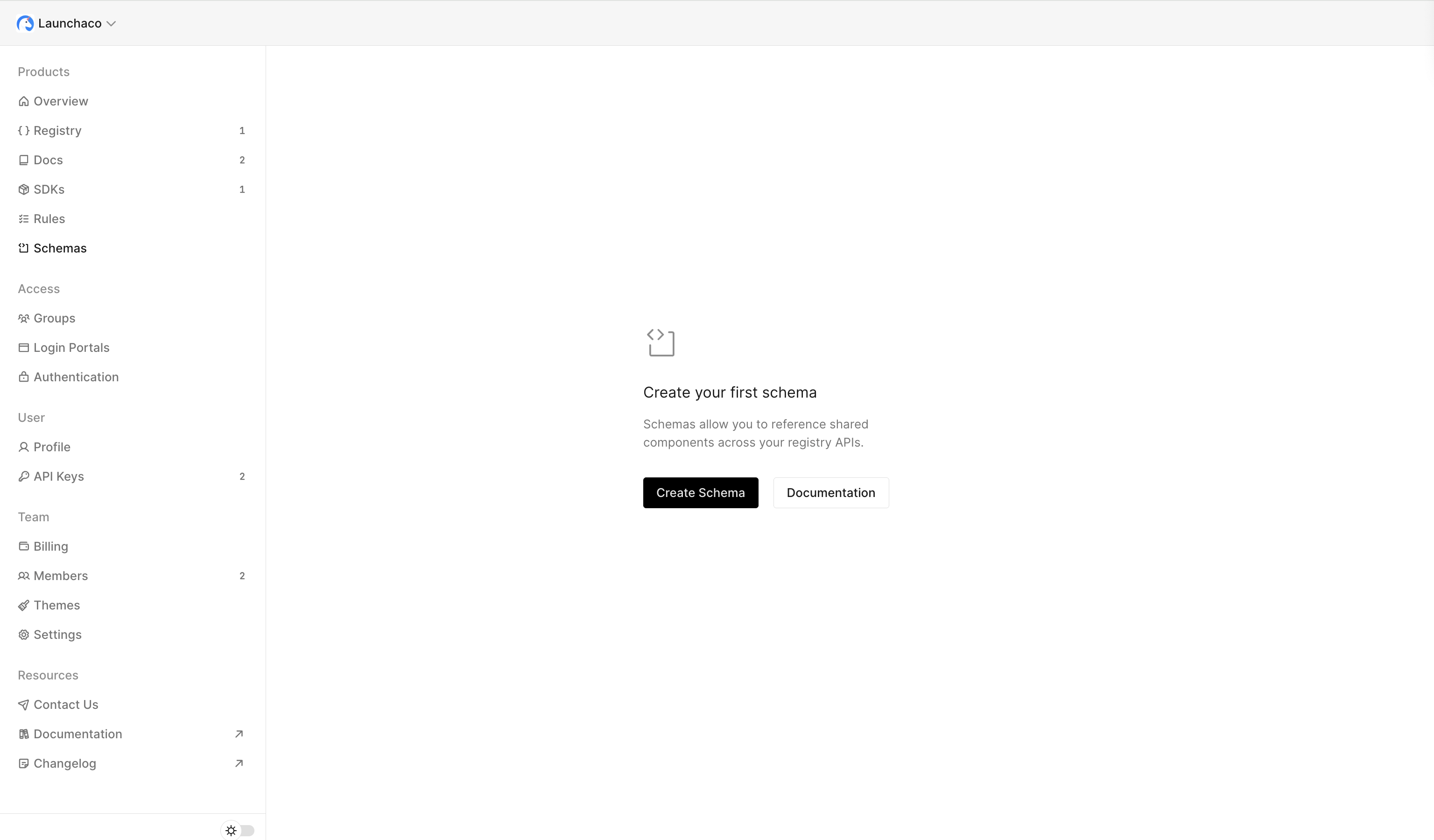 Scalar Registry Schemas Page